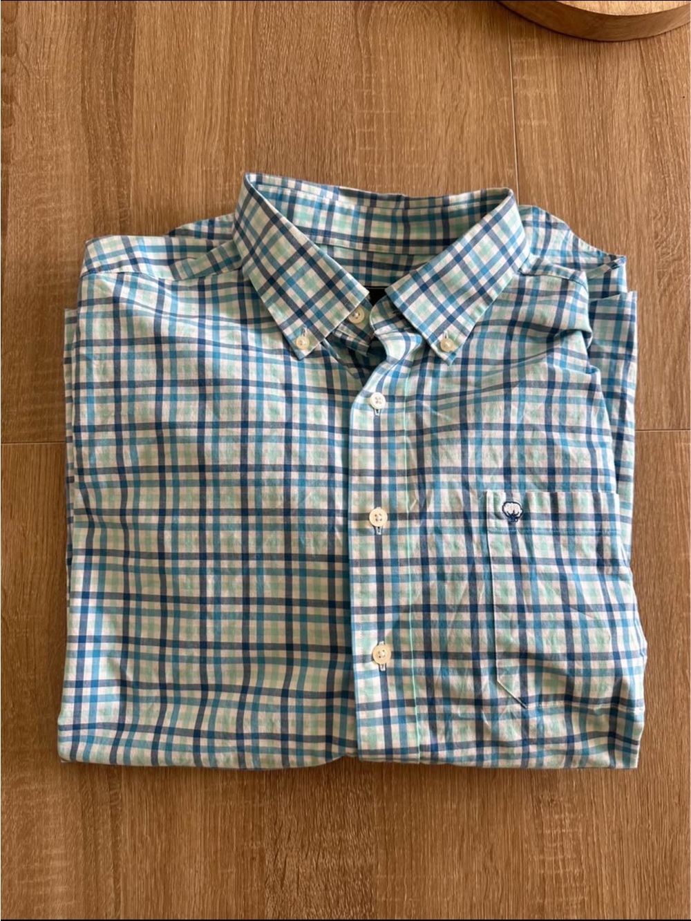 The Southern Shirt Company Light Blue & White Plaid Button-Down Shirt